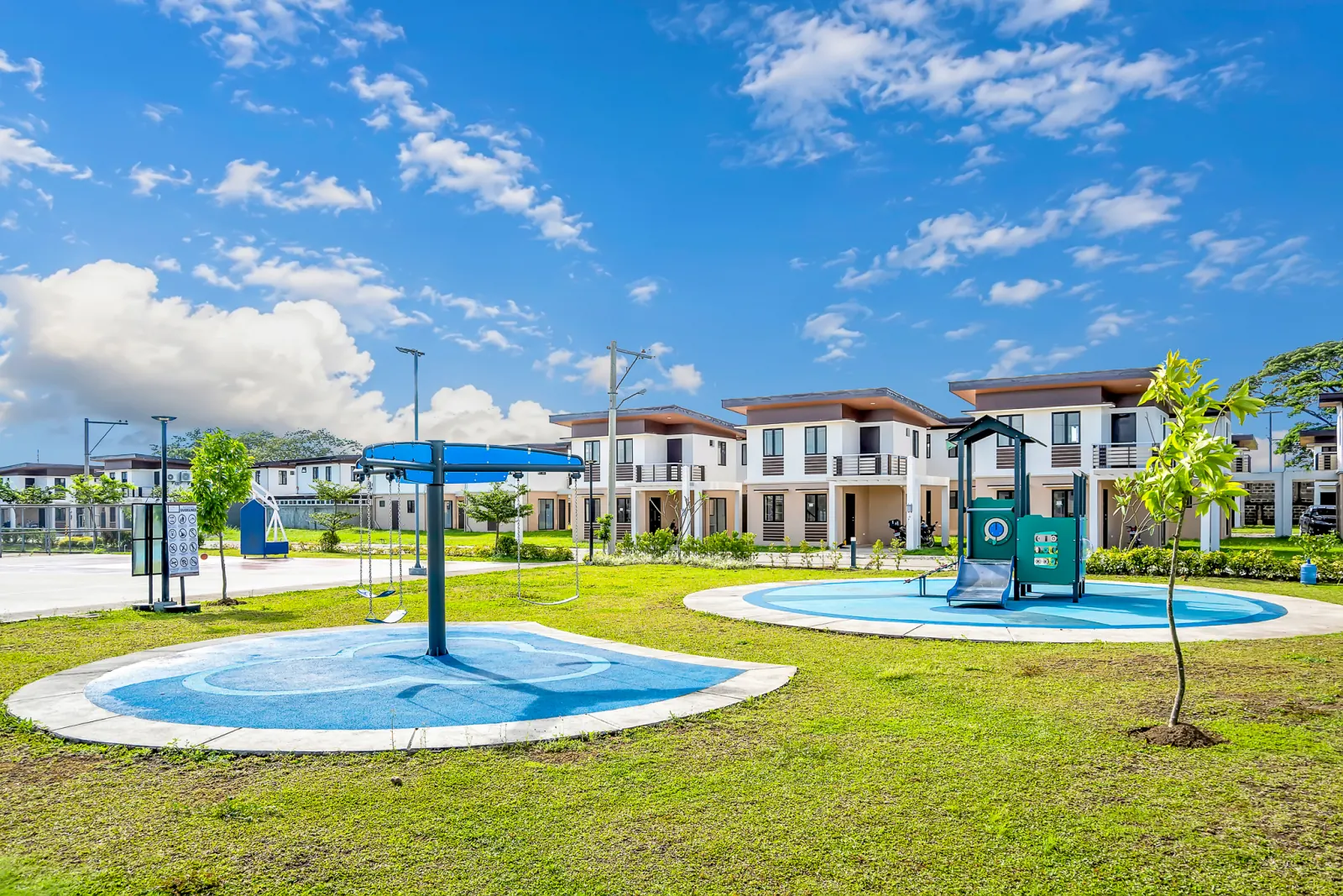 Community playground and splash pad